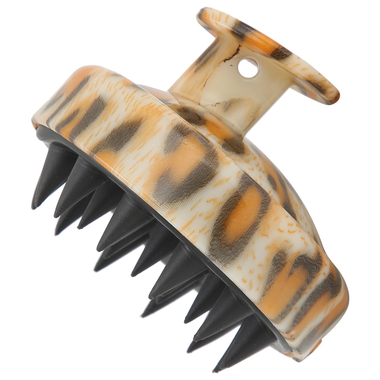 

Силиконовая щетка для шампуня, щетка для пилинга кожи головы, мягкая щетка-массажер для головы для душа, леопардовый принт