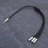 Splitter Audio 3,5 mm Stéréo 1 Mâle vers 3 Femelles Plug-and-Play Longueur 0,3 mètre / 11,8 pouces Câble Splitter Audio 3 en 1