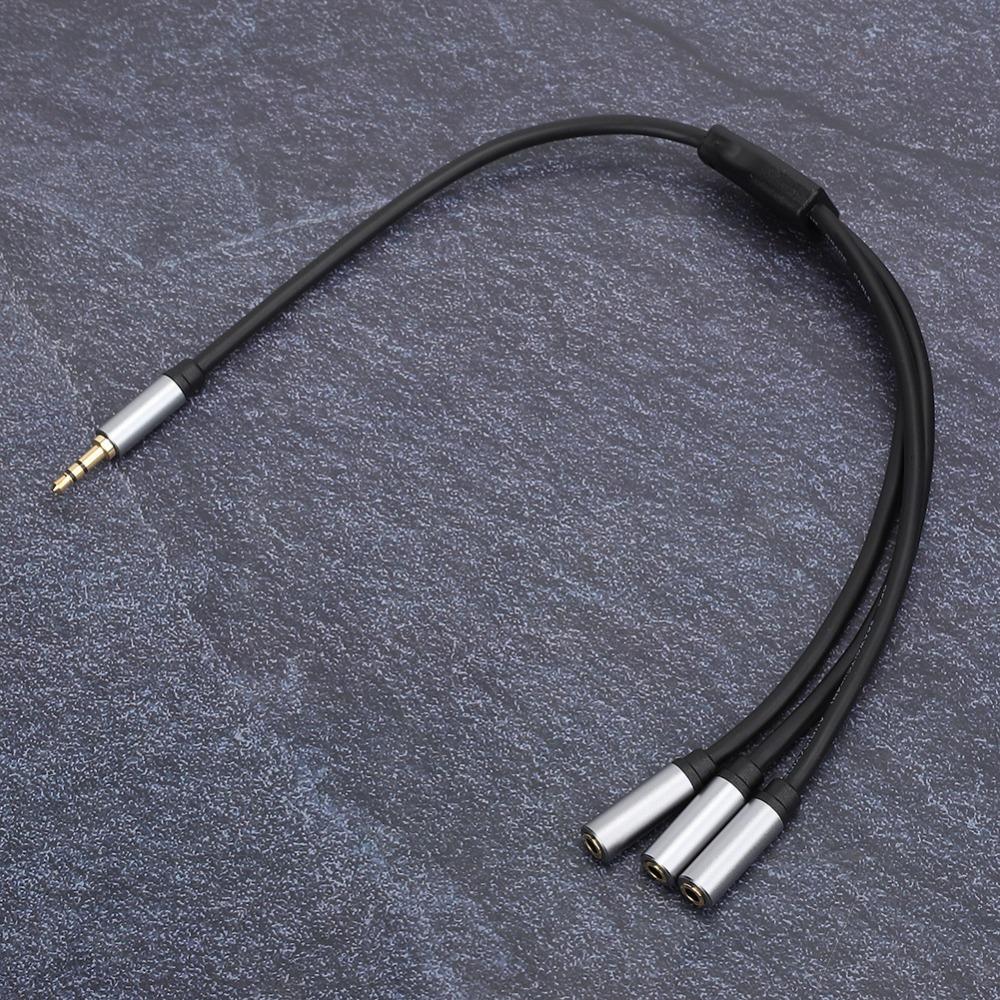 Splitter Audio 3,5 mm Stéréo 1 Mâle vers 3 Femelles Plug-and-Play Longueur 0,3 mètre / 11,8 pouces Câble Splitter Audio 3 en 1