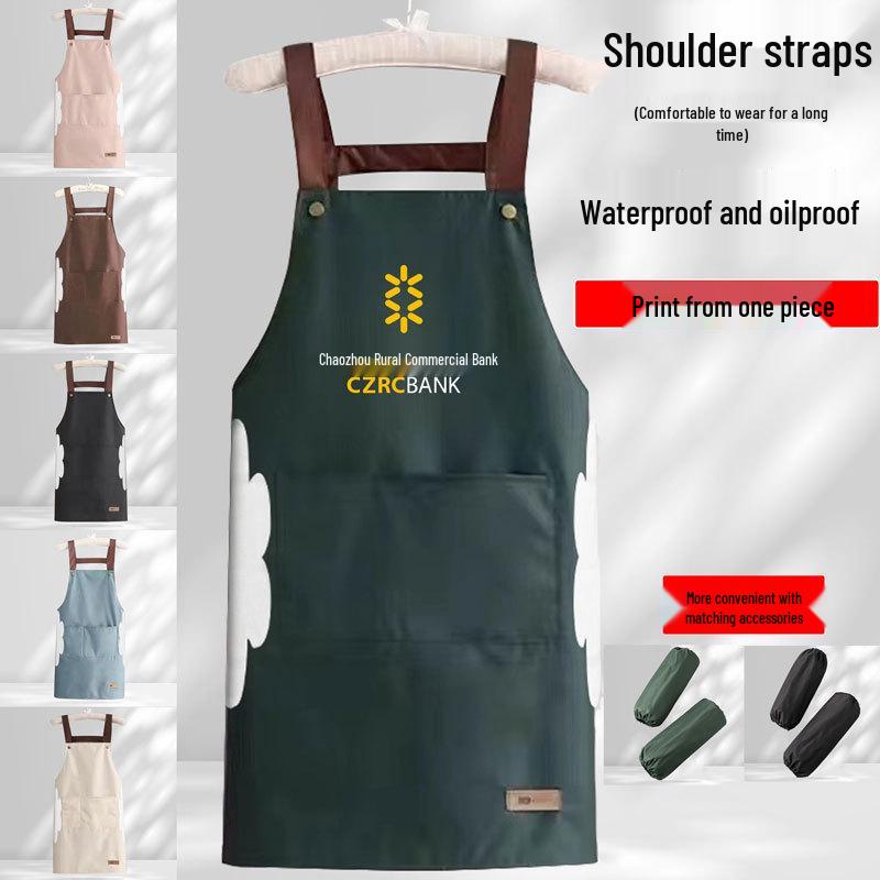 Custom Waterproof, Oil-Proof H-Type PVC Apron with Thick Straps and Logo Printing, Ideal for Kitchen Use and Gifts