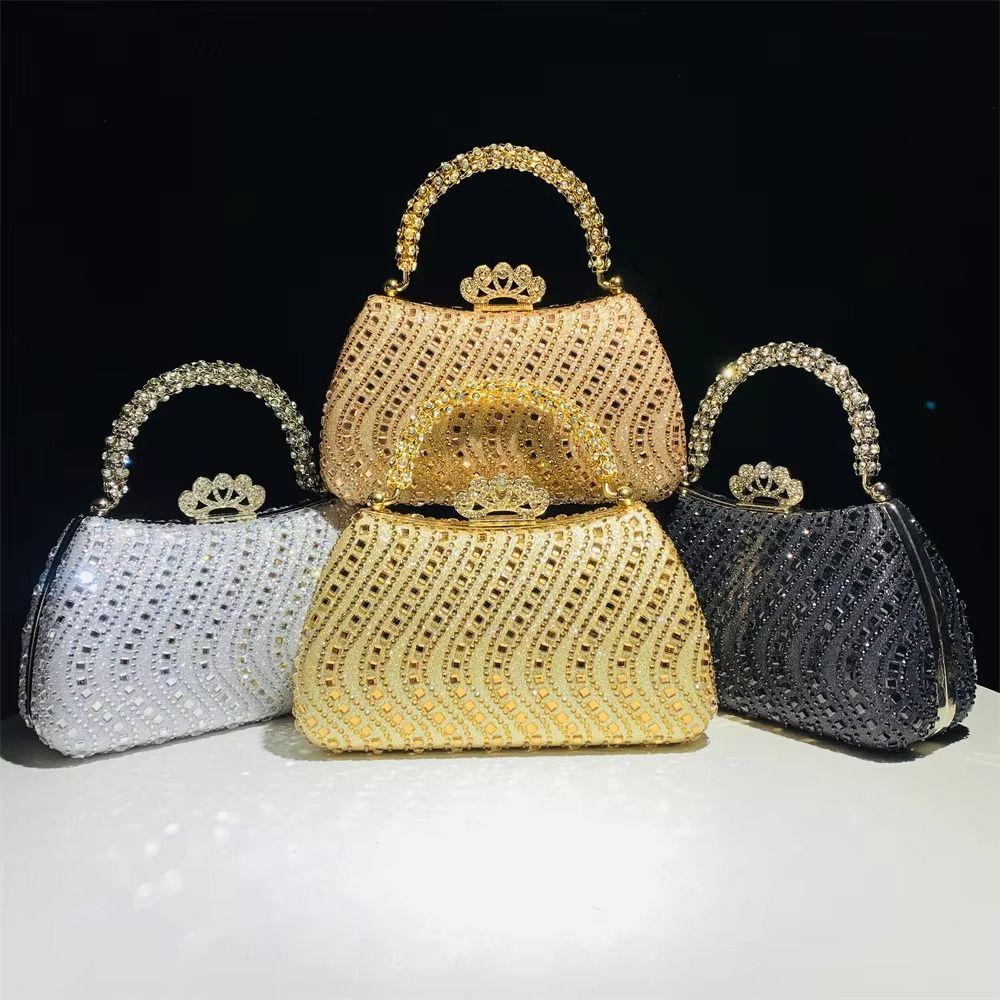 Fashion Diamond Embedded Evening Bag Fashionable Design Small Size Women Handbags Elegant Style Clutch Bag Formal Gathering