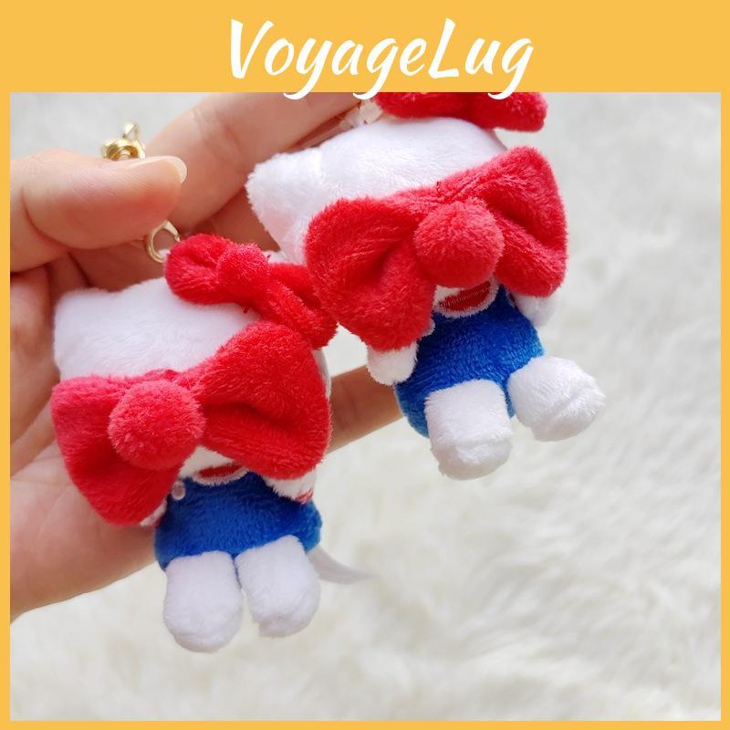 Plush Keychain Cute Bow Covers The Face Girls Backpack Gift Pendant