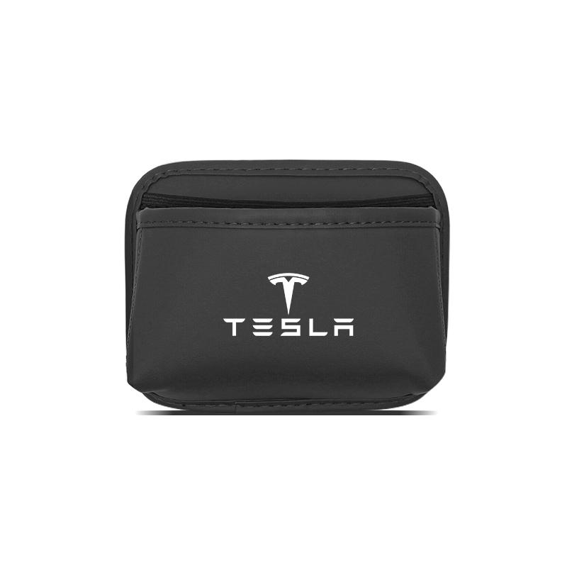 

Car Organizer Pocket Bag Cards Phone Key Paste Bag Interior Accessories For Tesla Model 3 Y S X Cybertruck Juguete Roadster Coil чёрный