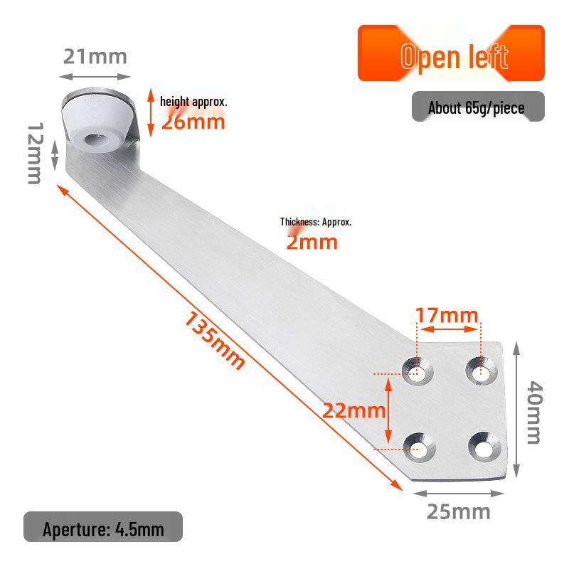 

Stainless Steel Anti-Collision Glass Door Stopper and Fixer for Bathrooms