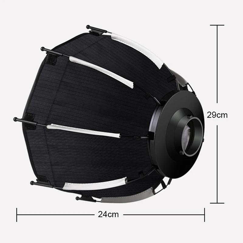 Full-30cm Octagonal Softbox Mini Bowens Mount Quick Release Honeycomb Grid Softbox For Zu60 Or M60 Cob Fill Light Studio