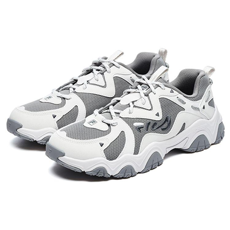 Fila Cat Paw Fluid 4.0 Fabric Synthetic Leather Retro Sports Versatile Low-Top Casual Shoes Men Sneaker Gray F12M242101FFA