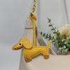 Cross-border Dachshund Pendant: Leather Cartoon Dog Bag & Phone Case Accessory for Cars