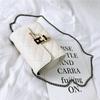 Women's Rhombic Shoulder Bag Fashion Rhombic Chain Lock Diagonal Small Square Bag
