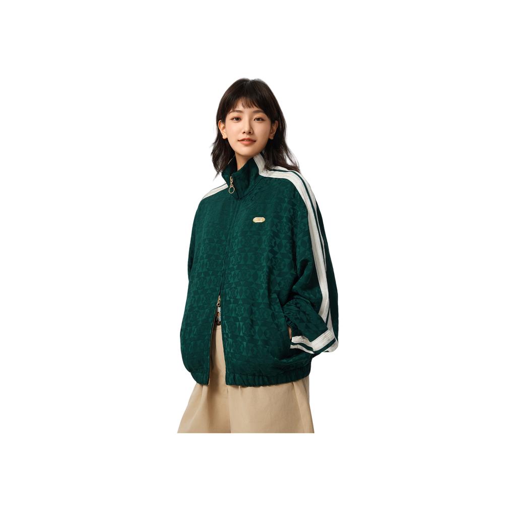 Li Ning X Palace Museum Collaboration China Culture Series Casual Cardigan Jacket Women jackets Forest-Green AJDV230-4