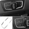 For BMW 3 4 Series GT 2013- ABS Silver Headlight Switch Control Frame Trim