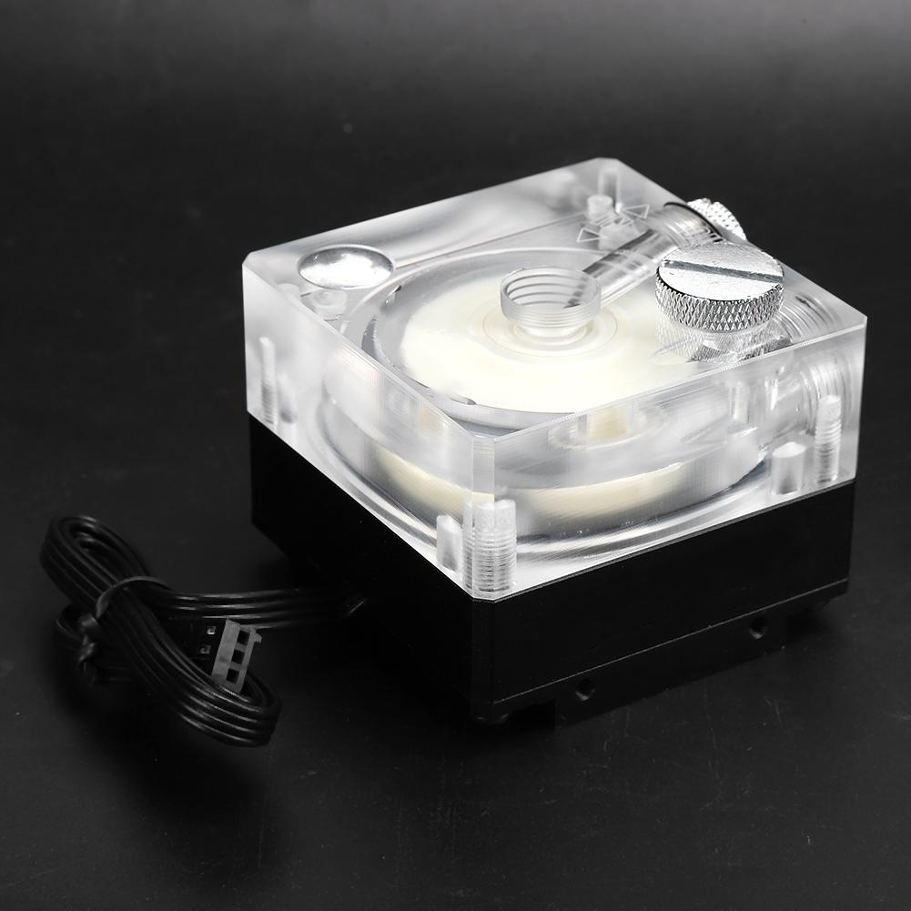 Water Cooling Pump Acrylic Aluminum Computer Accessory Heat Sink Mute for PWM Speed Control