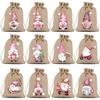 12PCS Cartoon Dwarf Christmas Gift Packaging Bag Vintage Cute Christmas Drawstring Gift Bags Reusable Drawstring Candy Bags