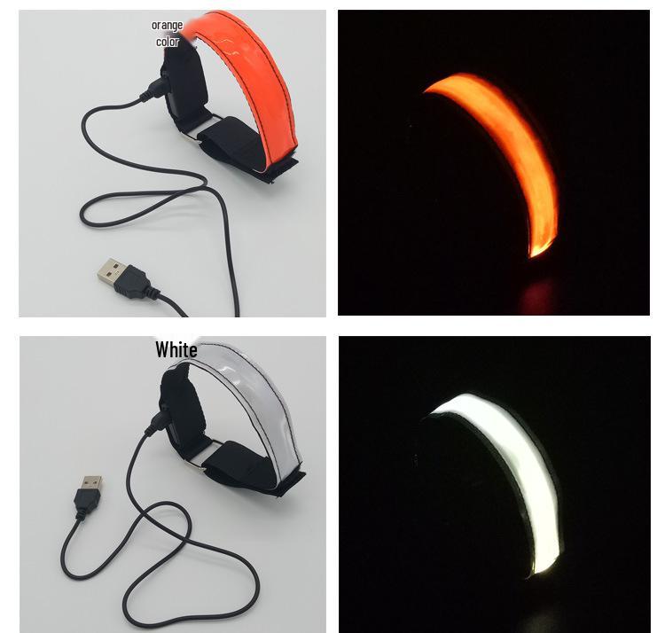 LED Illuminated Armbands & Reflective Wristbands for Night Running and Outdoor Sports