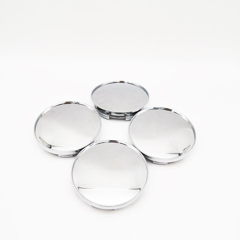 4Pcs Set Universal Chrome Silver Car Wheel Center Hub Caps Covers