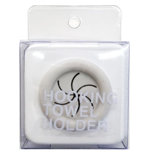 

Senko Compact Towel Holder, Approx. 5.5 x 5.5 x 2.4 cm (H), White, Easy Installation with Magnet or Double-Sided Sticker, 62238