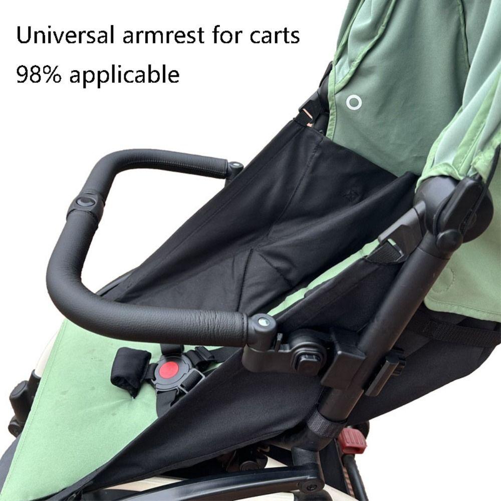 

Handlebar Baby Stroller Accessories PU Cover Handle Pushchair Front Bumper Kids чорний