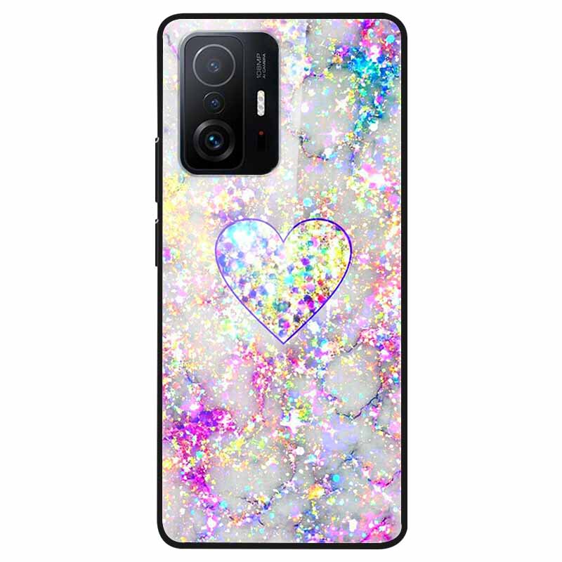 For Xiaomi 11T Tempered Glass Case Soft Bumper Hard Funda For Xiaomi mi 11T Pro Phone Case 11 T 11T Pro 11TPro Back Cover Shells