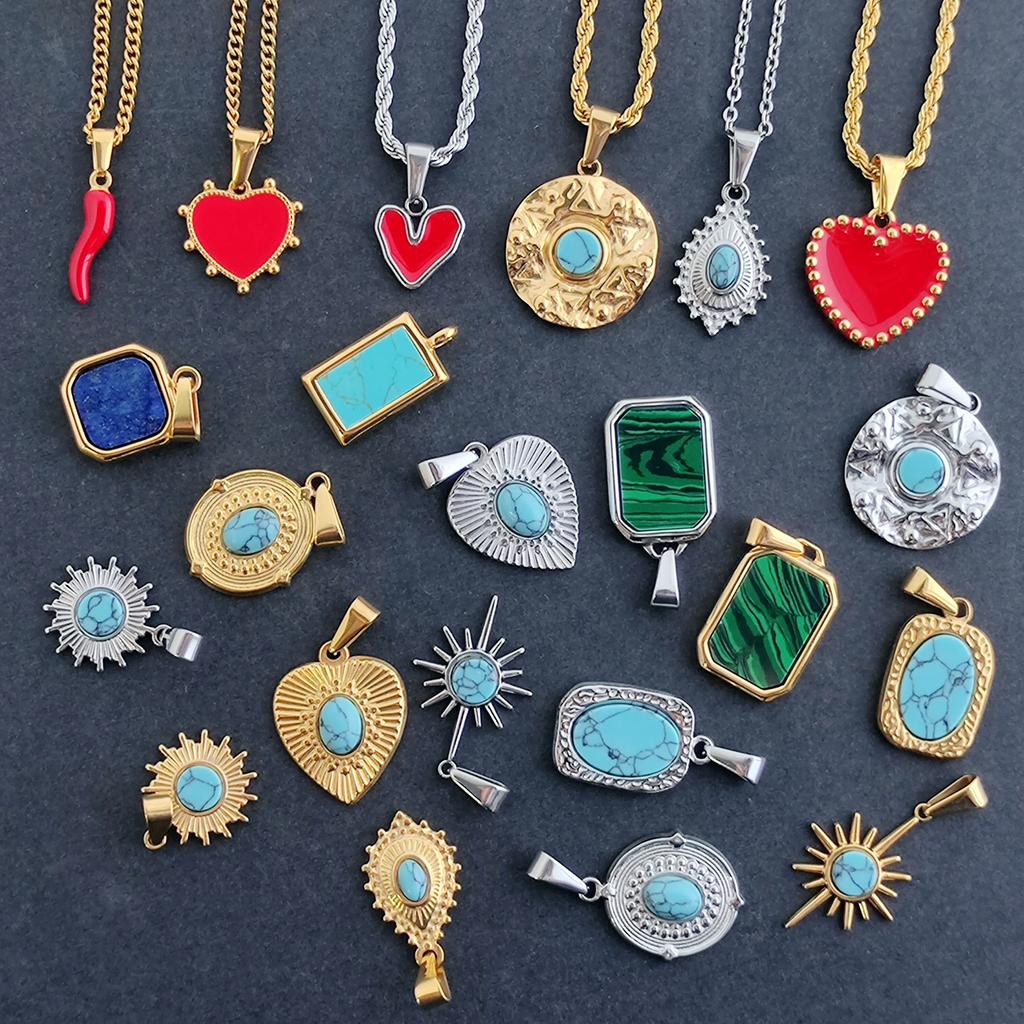 Olivia Custom DIY Thousands of Design Fashion Jewelry Enamel Pendant Gold Plated Stainless Steel Charms for Jewelry DIY Making