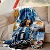 1pc Easy-Care Football Star Messi Blanket, Perfect for Couch, Bed, Home, Travel & More, Warm & Durable Printed Blanket