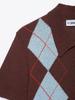 Spring 2025 Women's European & American Fashion Diamond Pattern Knit Top