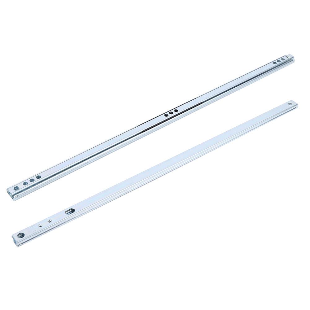 2Pcs Set 450x17mm Drawer Steel Ball Slide Rail Hardware Accessory for Cabinet Closets