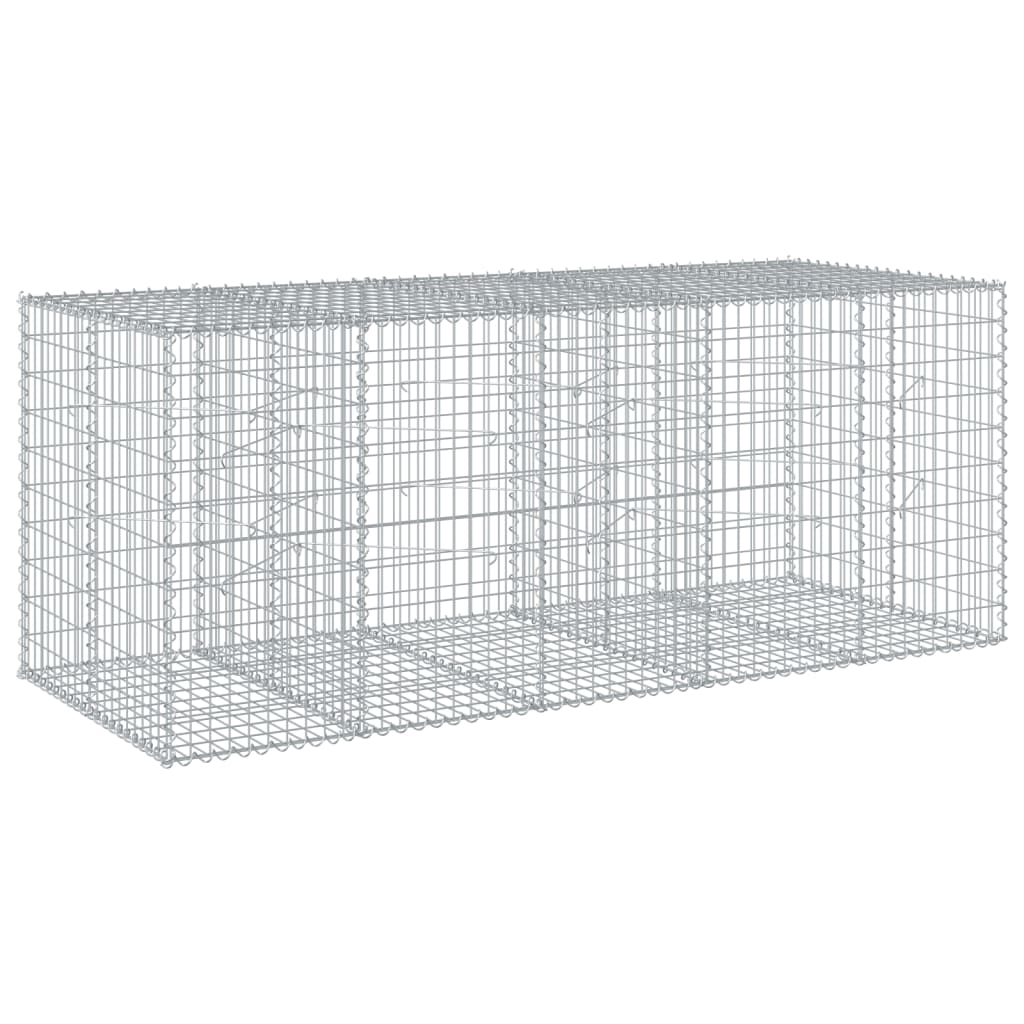 Gabion with Lid 250x100x100 cm Galvanized Iron