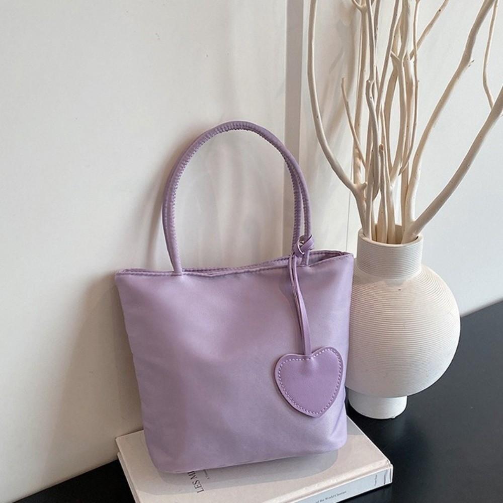 Solid Color Nylon Tote Bag Korean Style Oxford Cloth Shoulder Bag Fashion Underarm Bag  Travel