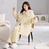 Shenbaolai Damen Winter Warm Korallenfleece Schlafanzug Set