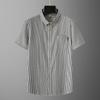 Men's Plus Size Striped Short Sleeve Shirt