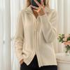 Women S Long Sleeve Zip Knit Cardigan Sweater Jacket