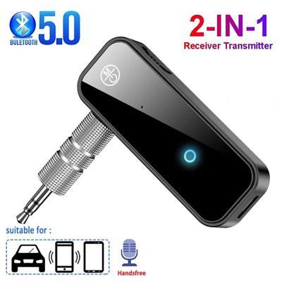 2 In 1 Wireless Bluetooth 5.0 Receiver Transmitter Adapter 3.5mm Jack For Car Music Audio Aux A2dp Headphone Reciever Handsfree