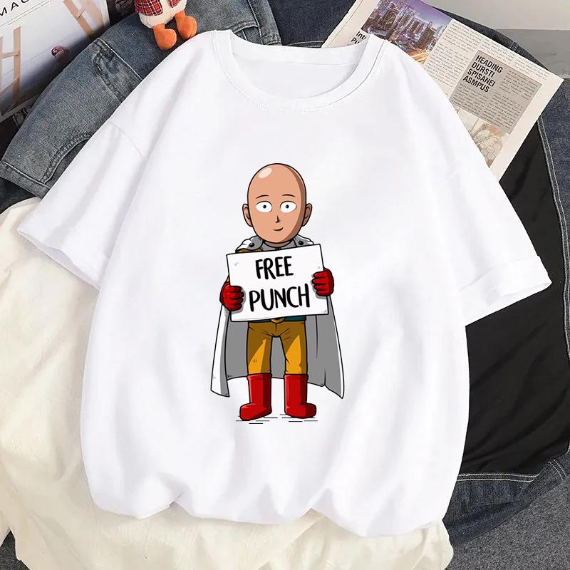 Anime One Punch Man Hrdina Saitama Oppai Potištěné Tričko Léto Dámské Ležérní Krátký Rukáv Streetwear Trička Harajuku Trička Topy
