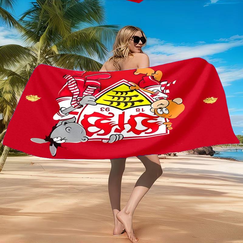 VfB Stuttgart Celebration Beach Towel, Quick-drying, Easy To Care For, Suitable for Both Fitness and Beach Vacations,Sports Essential
