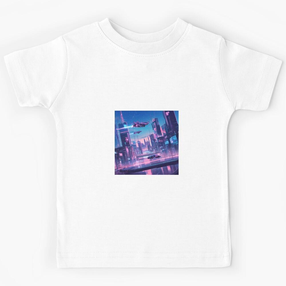 Cyberpunk Utopia / Neon Sci-Fi / Dystopian Futures / Pixel / Cyberpunk 2077 Kids T-Shirt 130