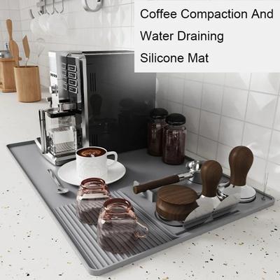 Haushaltskaffeemaschine Tischmatte Anti-Rutsch Silikon Wasserdichte Matte Ablagevorrichtung Kaffeebar Schreibtisch Pulverpresszubehör