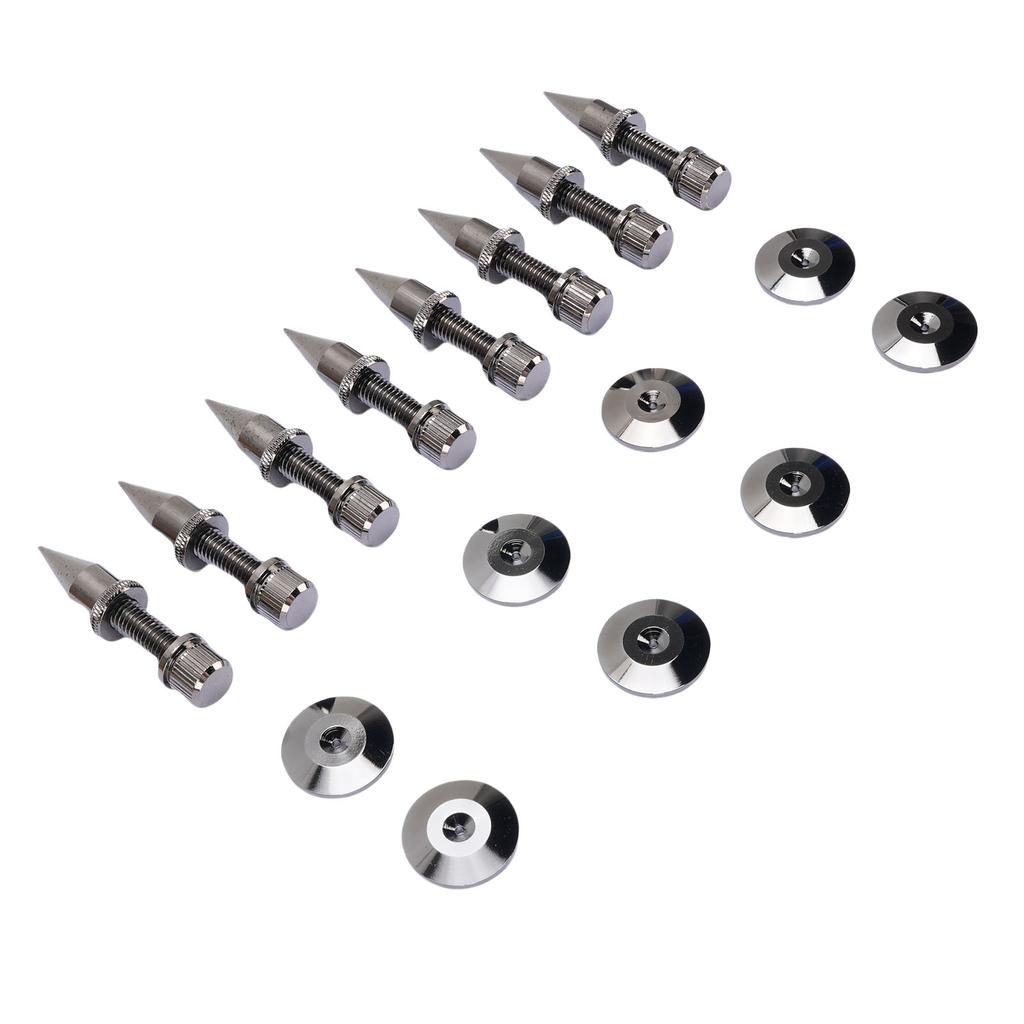 8 Pack Speaker Spike Pad Kit Shockproof Adjustable Copper Speaker Isolation Feet Stand for Amplifier CD DVD Player