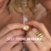 Bobisty Friendship Necklace for 2 Best Friend Necklaces Matching Pendant BFF Necklace for 2 Sister Magnetic Split Heart Necklace