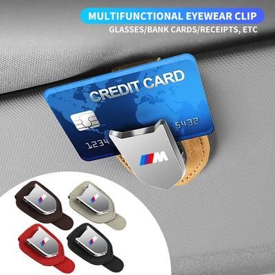 Car Sunglasses Holder Car Metal Leather Clip For Bmw M M3 M5 Performance E36 E46 E39 E53 E90 E60 E61 E93 E87 F10 X1 X3 X5