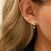 Luxury Star Moon Set Zircon Stud Earrings for Women Shiny Gold Color Crescent Pentagram Earrings Fashion Design Party Jewelry