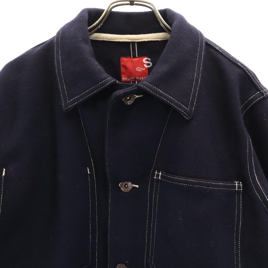 GAIJIN MADE Light Melton Coverall S Navy Men's Used