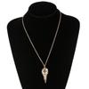 2Pcs Crow Head Necklace Chains Stereo Halloween Decoration Fashion Skull Pendant  Women Men