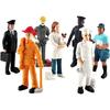 Mini People Figurines Dollhouse Miniature Figures Plastic People Simulated People Figurines Sand Table Figurines Mini Character Models 1set Officer
