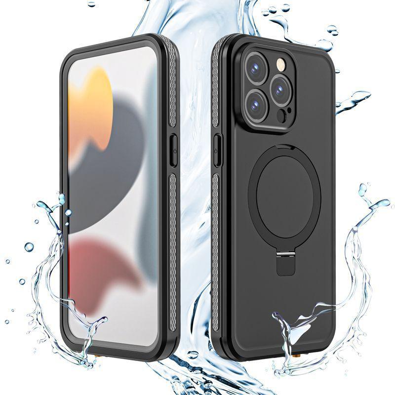 Metal Frame Waterproof Phone Case Magsafe IPhone 15 Pro Max Shockproof