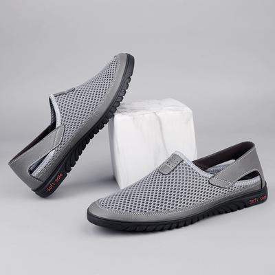 Trend Casual Men's Shoes Men's Shoes Breathable Mesh Shoes Lazy Shoes Mesh Shoes Black