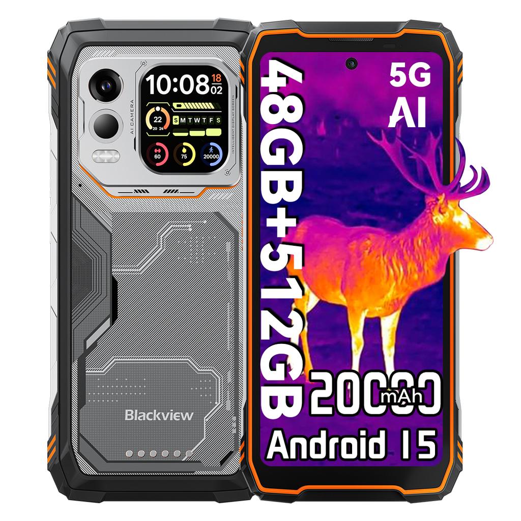 Blackview XPLORE 1 Pro 5G AI Smartphone de Exterior 48GB+512GB Cameră cu Imagini Termice Telefon Mobil