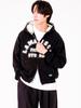 La Maison Studio La Maison Essential Crop Arch Logo Hoodidie Zip-Up Black(Fcg1Zp684M)