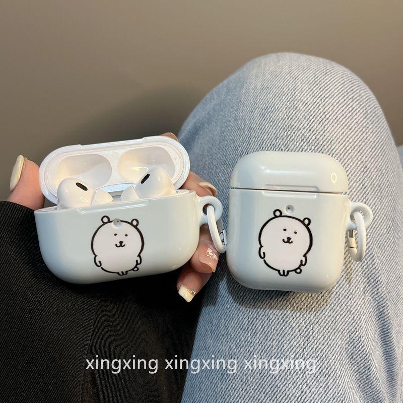 

INS Милый Мультяшный Медведь-Самоирония для Защитного Чехла Airpodspro2 Apple 3 Поколения Bluetooth Airpods4 Чехол для Наушников airpods3 Filin self-deprecating bear + ring