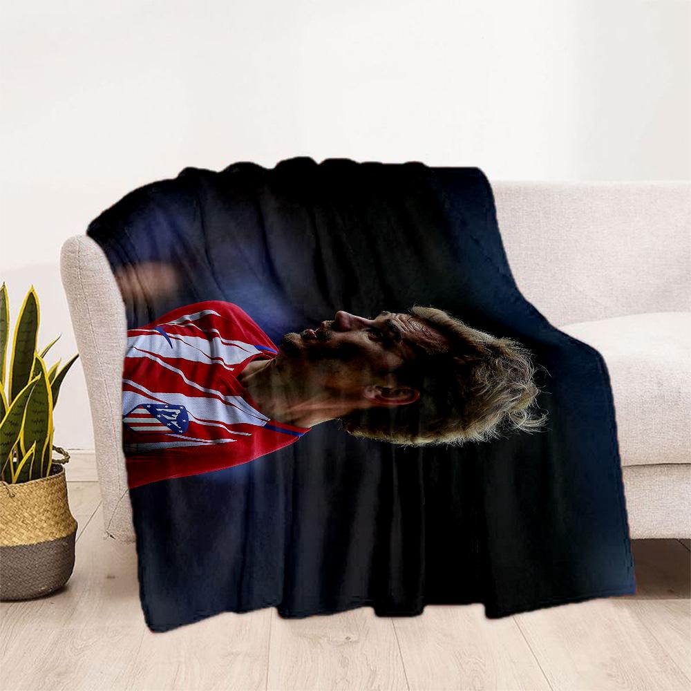 Atletico Madrid Player Blanket Soft Warm Cozy Great for Sofa Bed Office Four Seasons Multipurpose Playful Design
