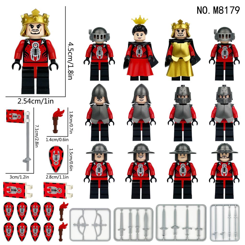 Medieval Scorpion Kingdom Knight Soldier Minifigure Building Block Toys