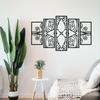 5 Piece Metal Wall Art Set Intricate Mandala Laser Cut Home Decor Wall Hanging